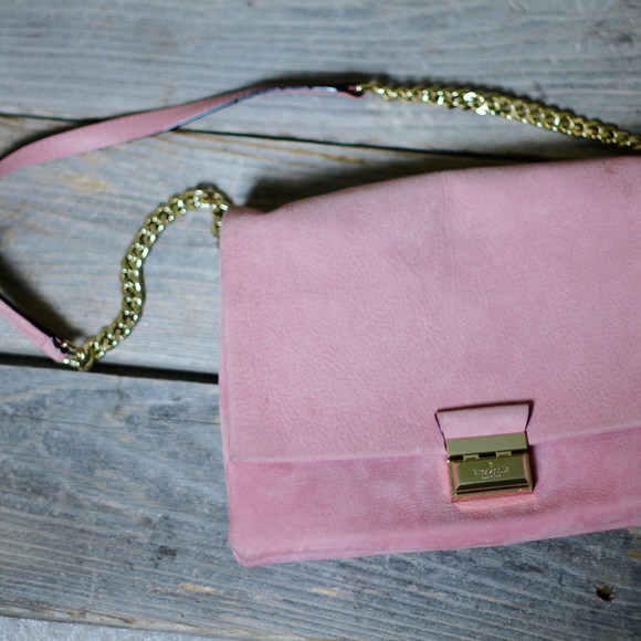 kate spade Handbags - Kate Spade Pink Suede Lafayette Shoulder Bag